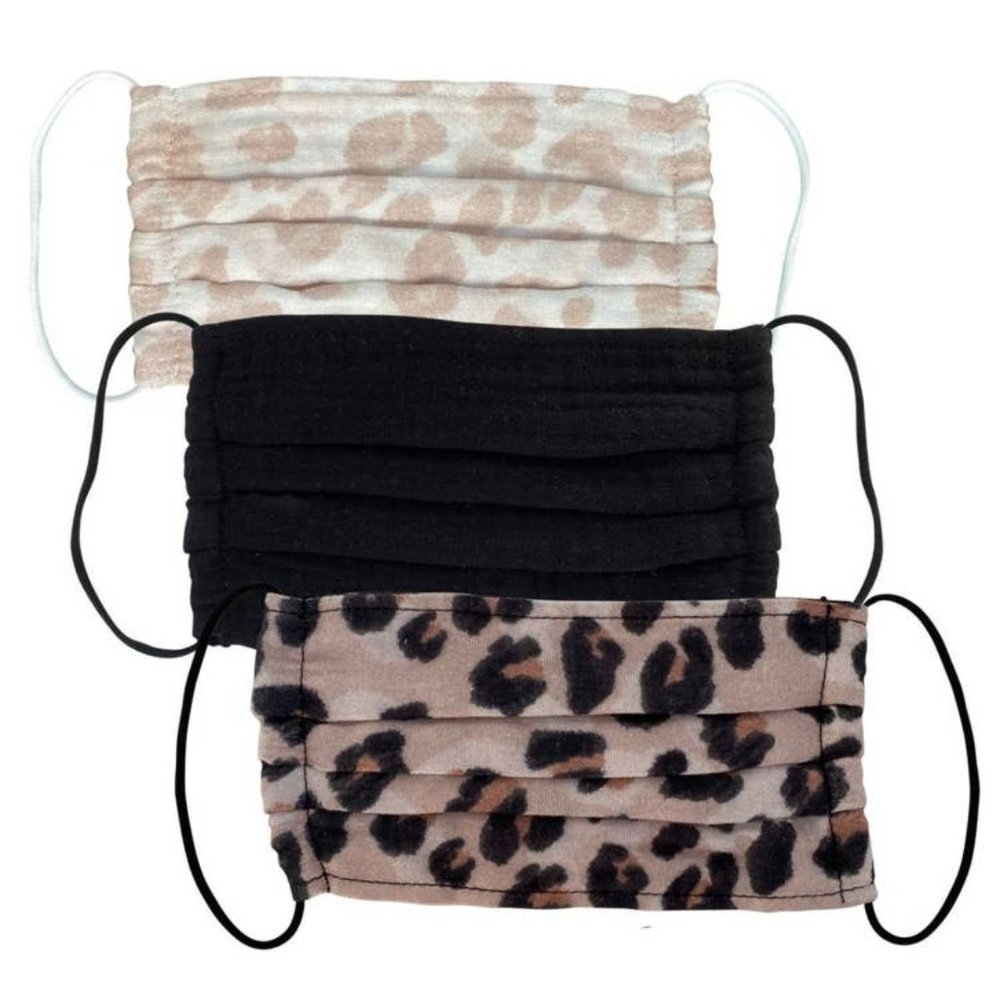 Best Masks Ever!! 3pk Organic Cotton Leopard Mix